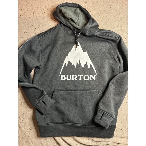 Burton Hoodie Men’s XS Gray Pullover Casual Skate Snowboard Sweatshirt - Picture 1 of 7